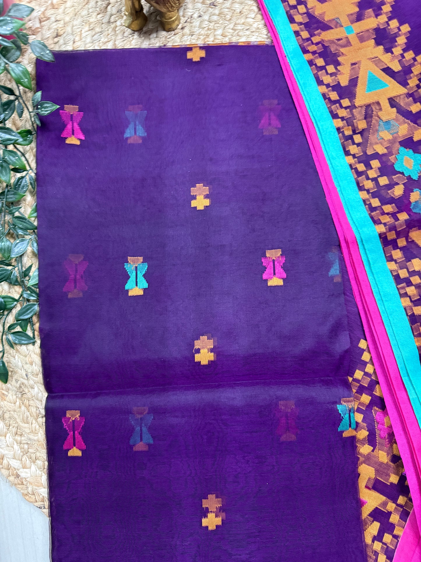 Muslin Silk Jamdani Work Saree