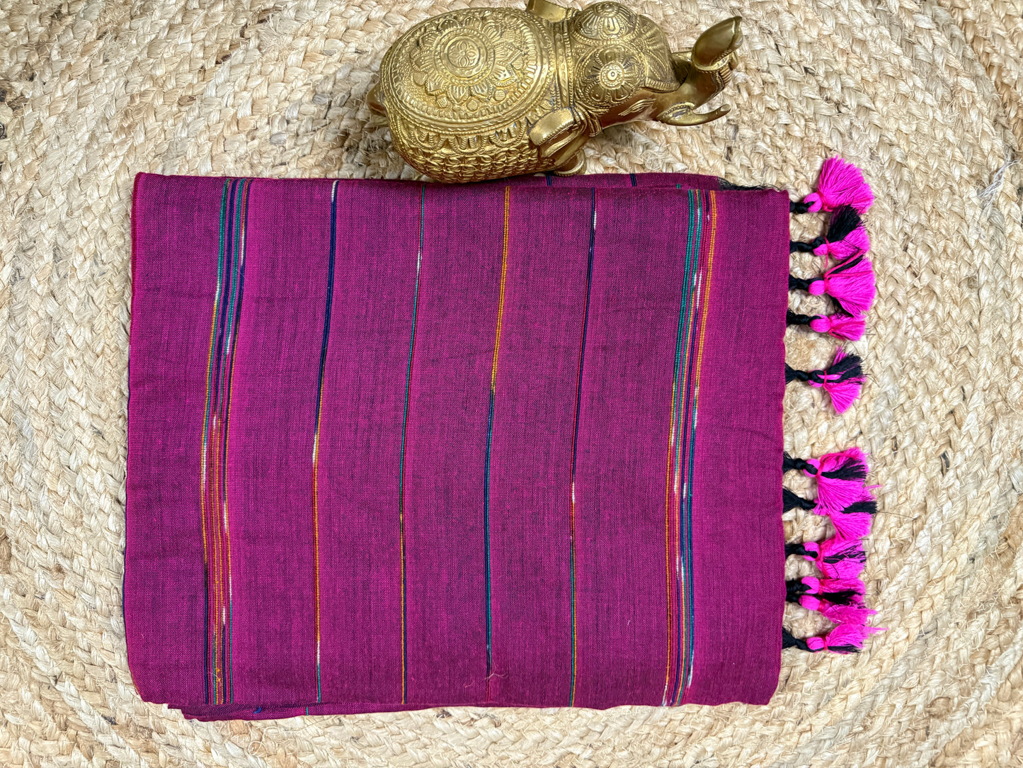 Handloom Cotton Striped Sarees