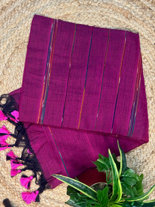 Handloom Cotton Striped Sarees