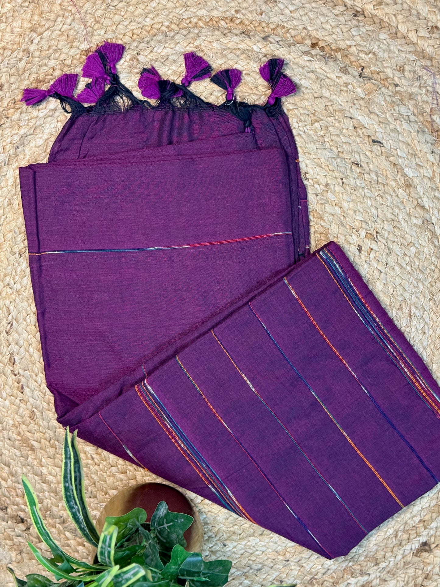Handloom Cotton Striped Sarees
