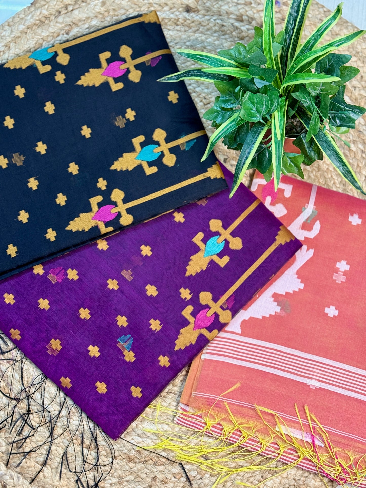 Muslin Silk Jamdani Work Saree