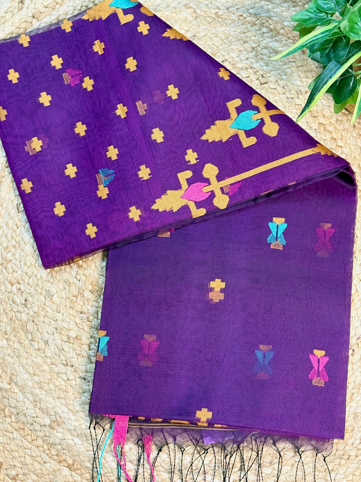 Muslin Silk Jamdani Work Saree