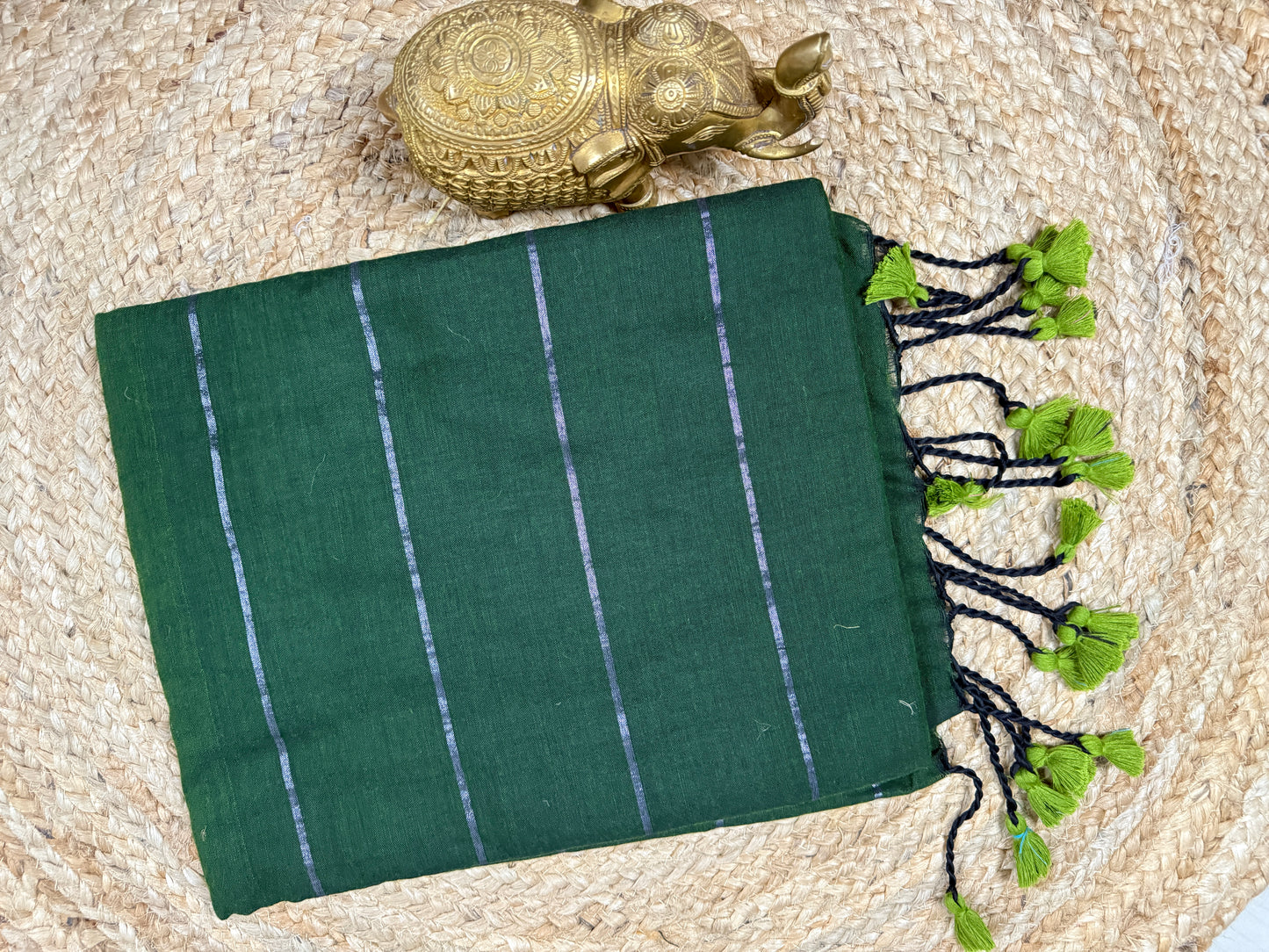 Handloom Cotton Striped Saree