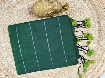 Handloom Cotton Striped Saree