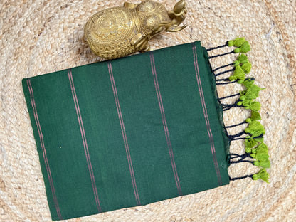 Handloom Cotton Striped Saree