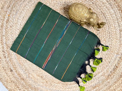 Handloom Cotton Striped Sarees