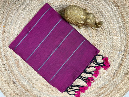 Handloom Cotton Striped Saree