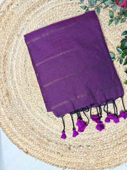 Handloom Cotton Striped Saree