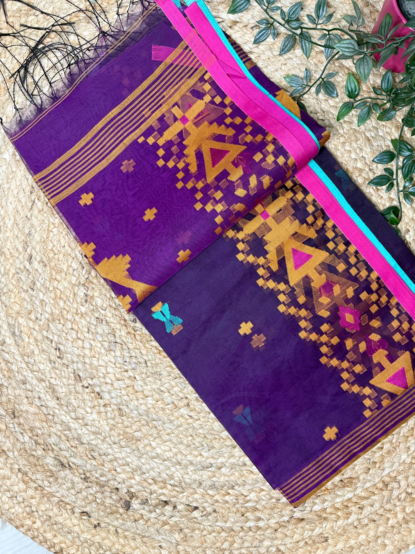 Muslin Silk Jamdani Work Saree