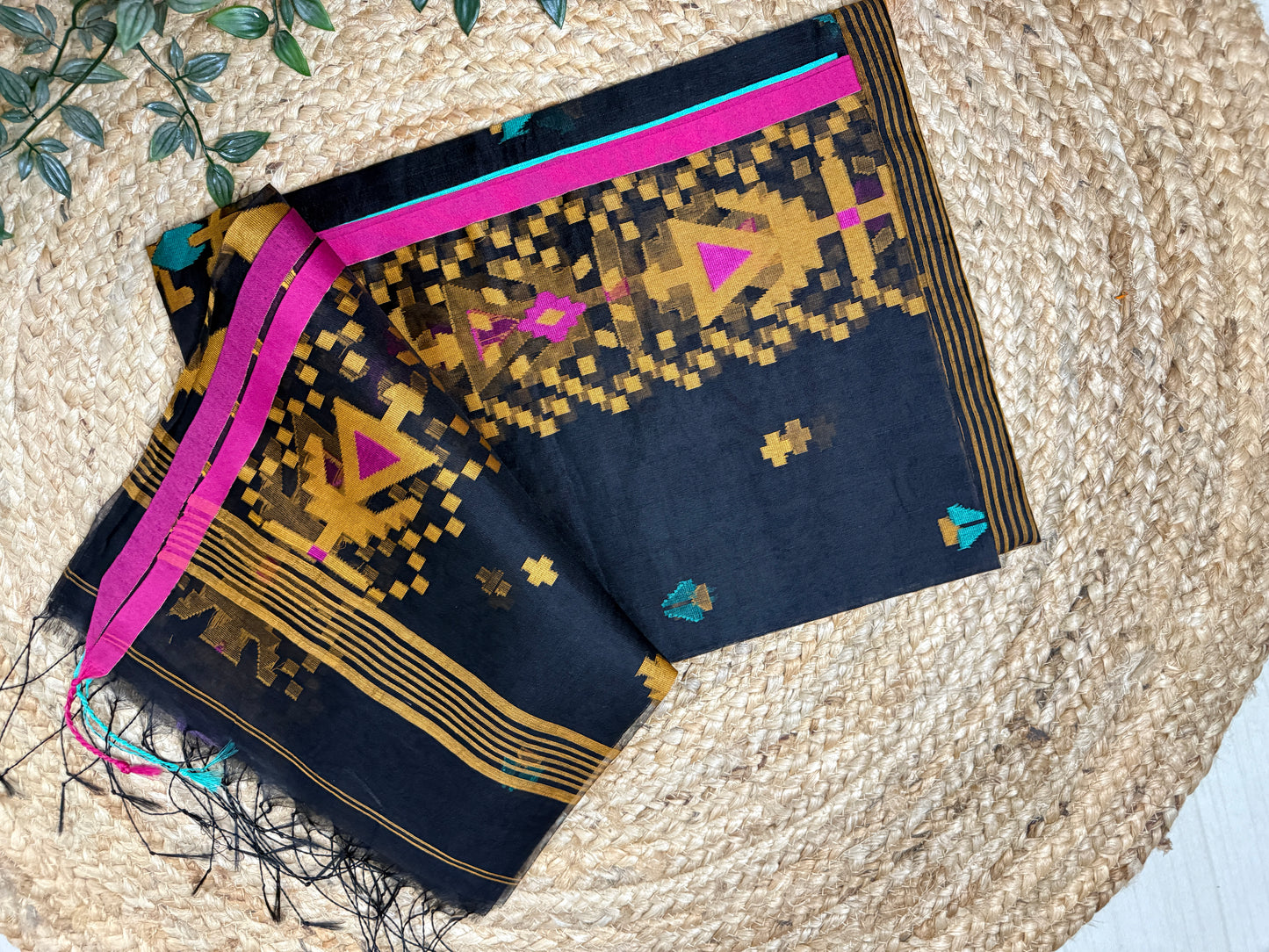 Muslin Silk Jamdani Work Saree