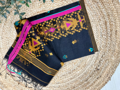 Muslin Silk Jamdani Work Saree