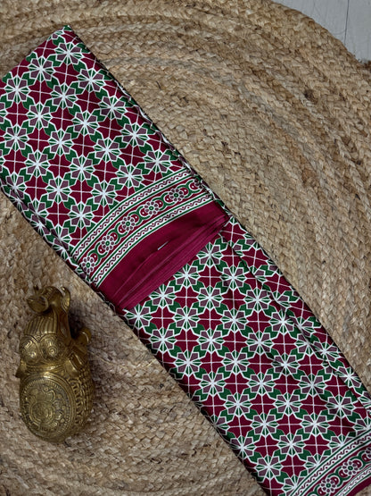 Ajrakh Saree
