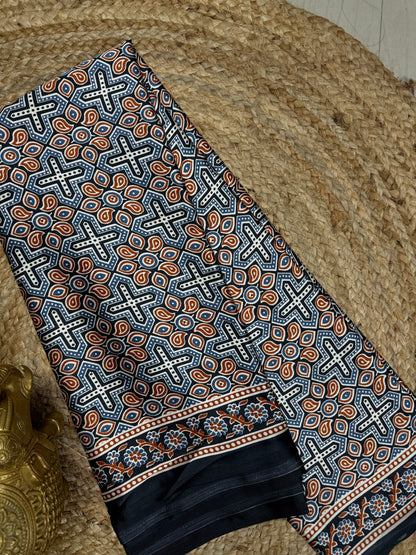 Ajrakh Saree