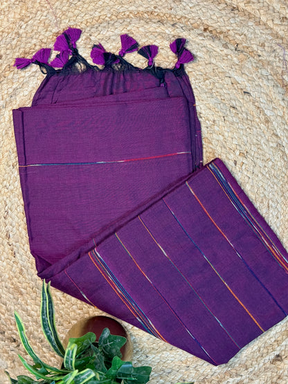 Handloom Cotton Striped Sarees