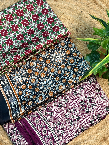 Ajrakh Saree